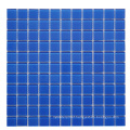 Hotel Villa Project Blue Glass Mosaic Floor Tile Price for Bathroom